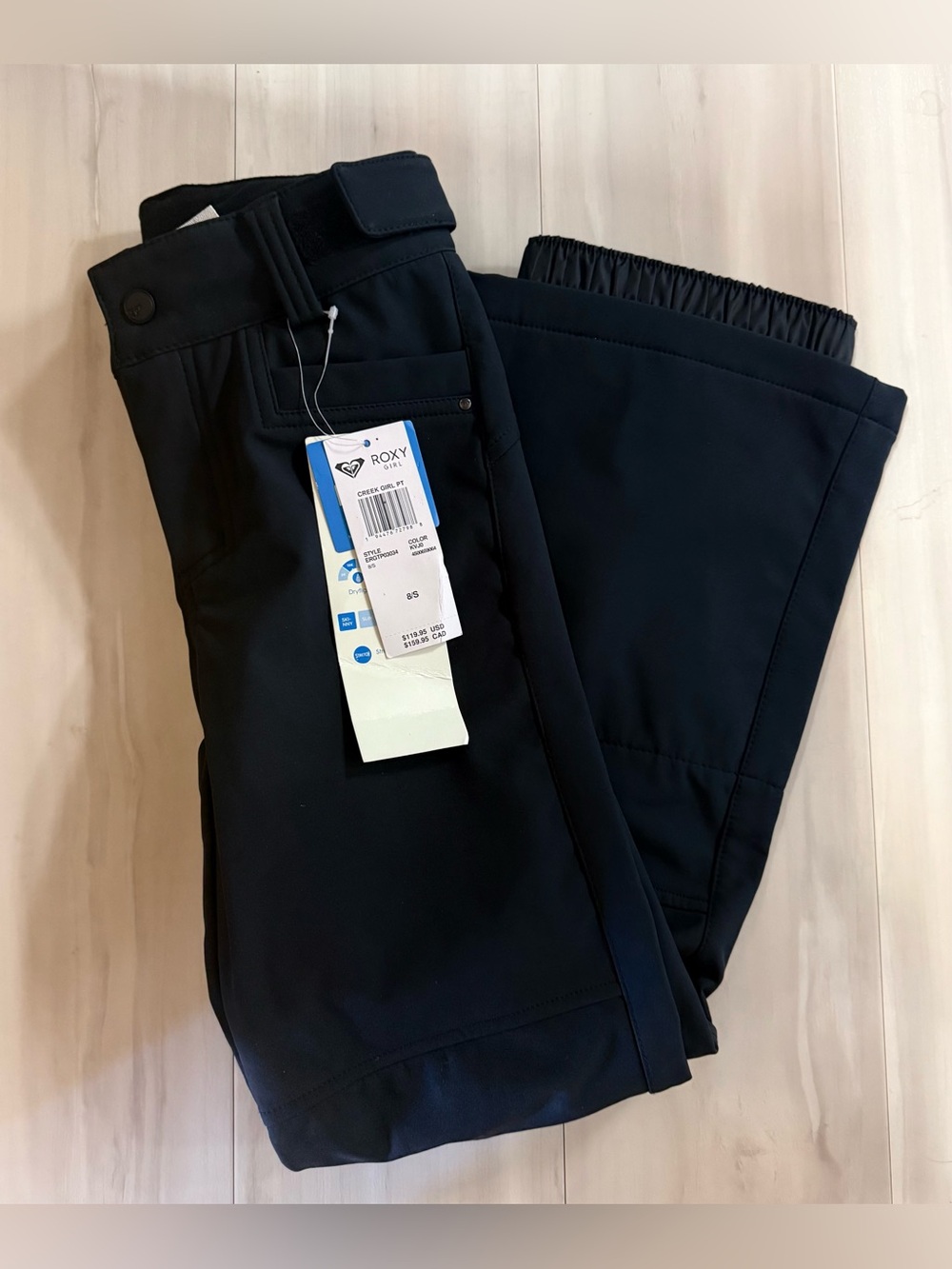 Roxy Girls Black Snow Pants size 8/Small